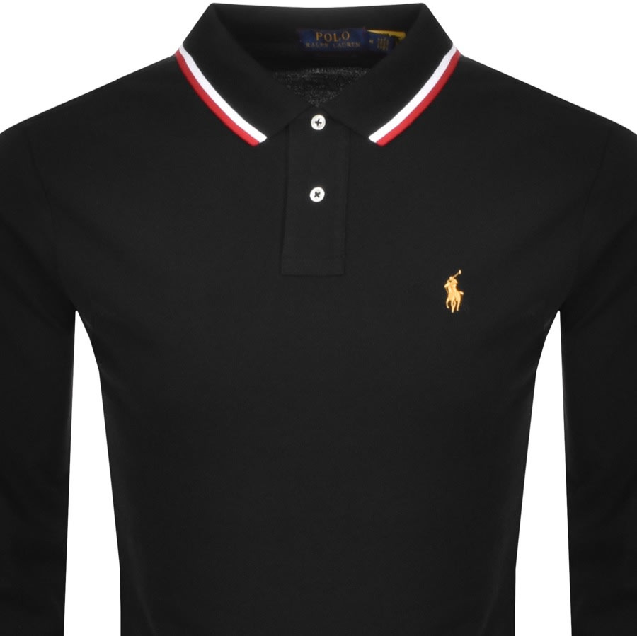 Alternative Image for ProductRalph Lauren Long Sleeve Basic Mesh Polo Black2